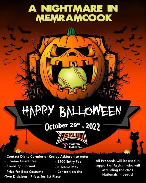 Poster for A Nightmare in Memramcook, Happy Balloween 2022, sponsored by Twisted Electric